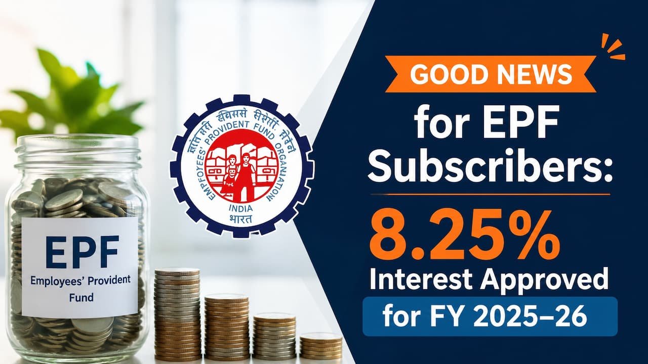EPF interest rate of 8.25% approved for FY 2025–26 blog banner